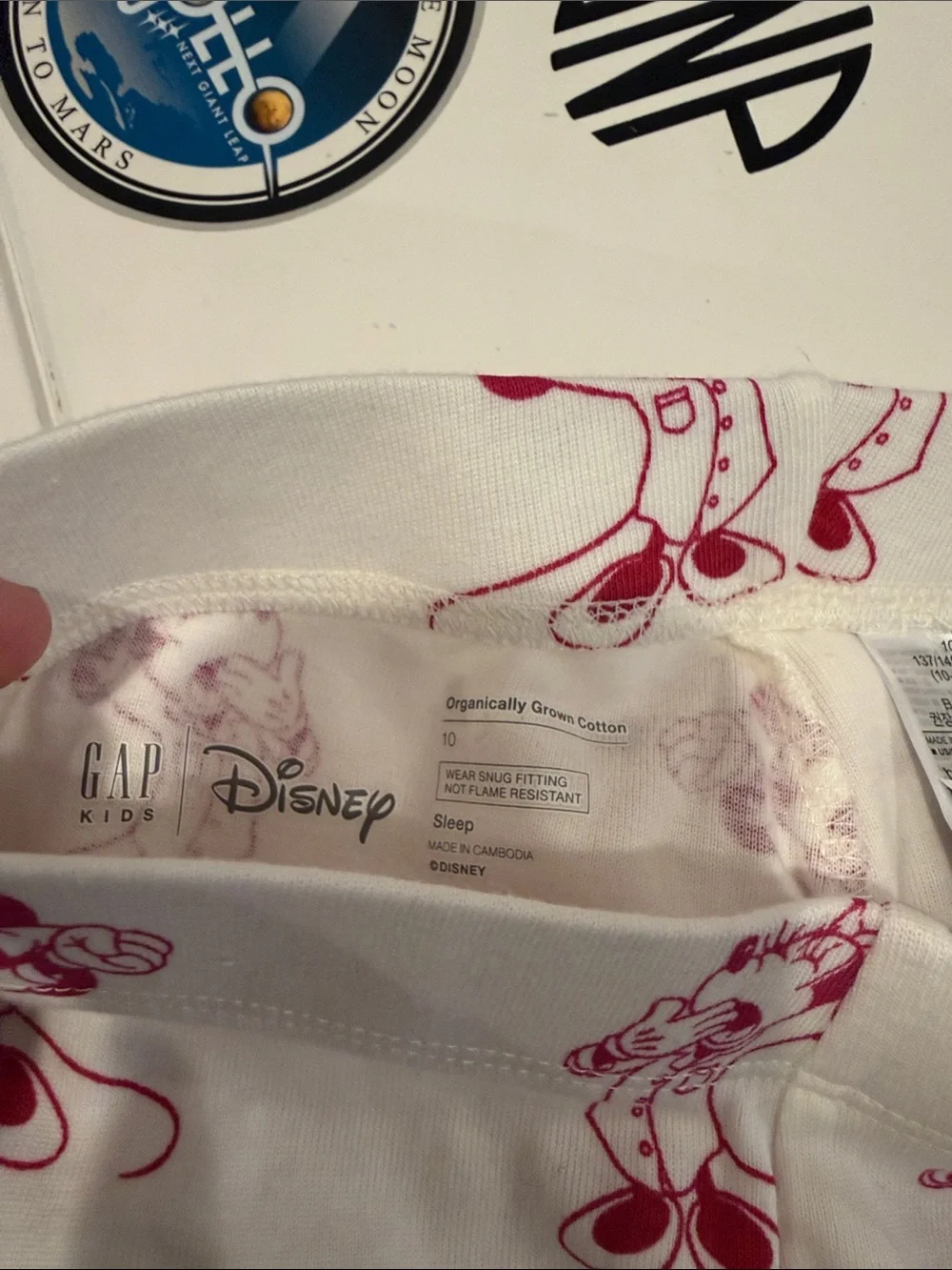 Gap Disney Girls Pink Minnie Print Pajama Set size 10